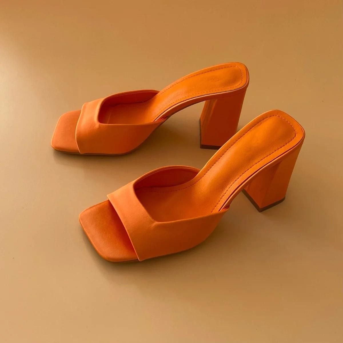 Chaussure talon orange best sale