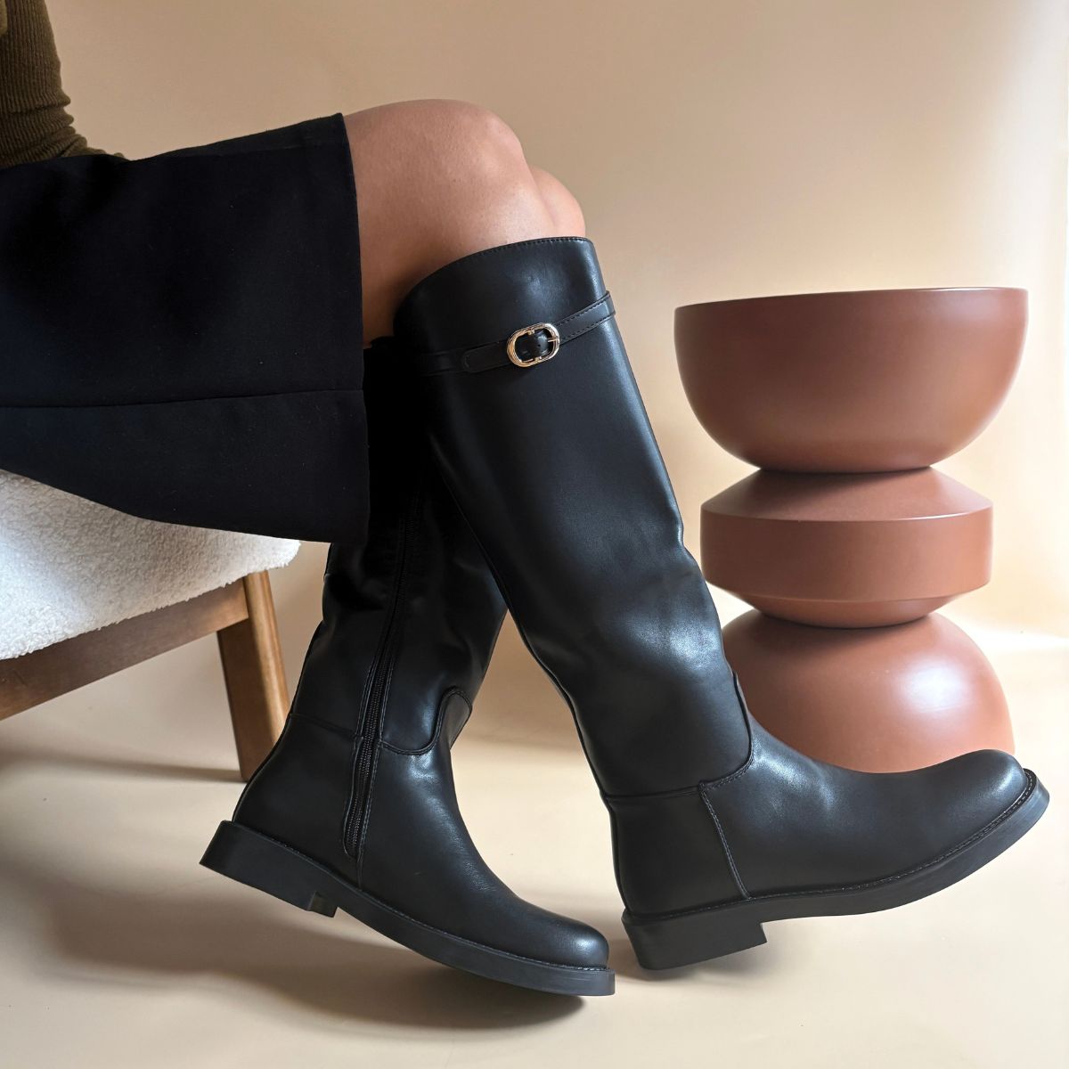 Bottes plates - Noir
