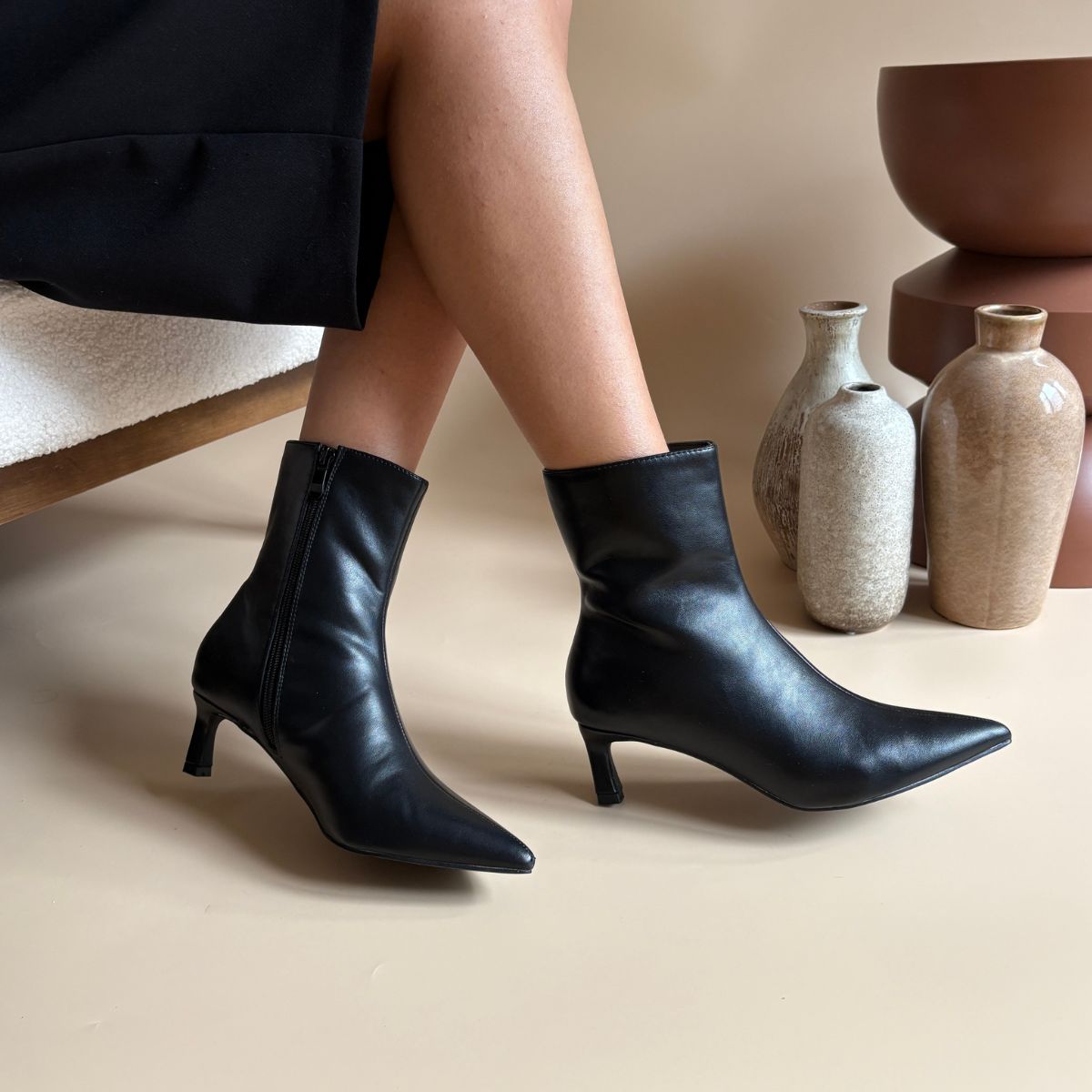 Bottines à talons - Noir