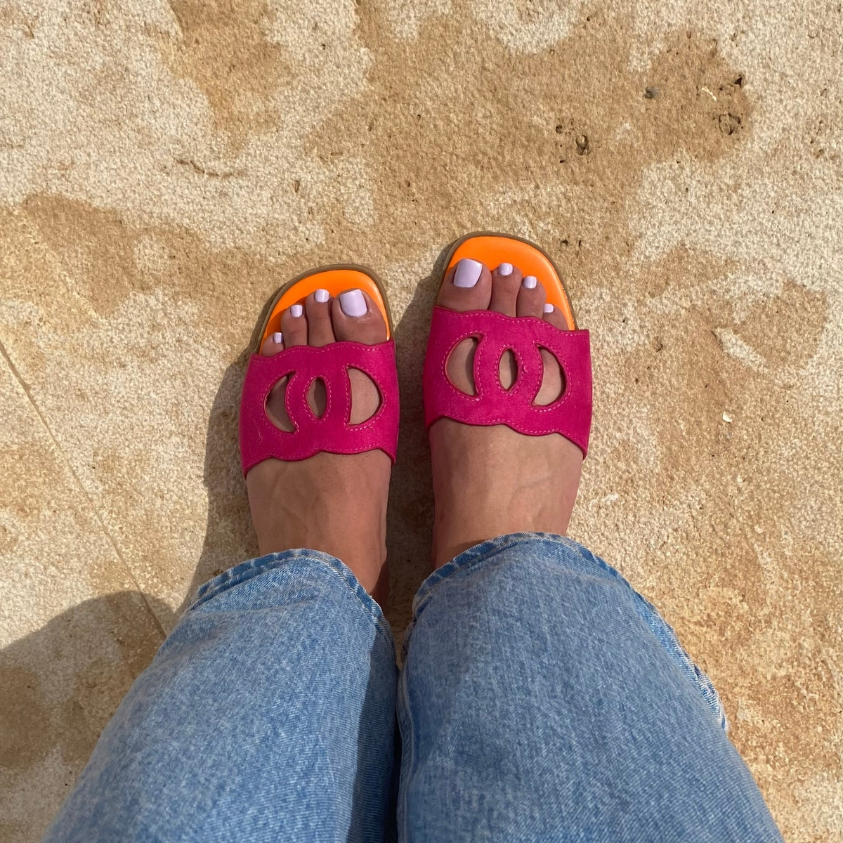 Claquette - Fuchsia & Orange