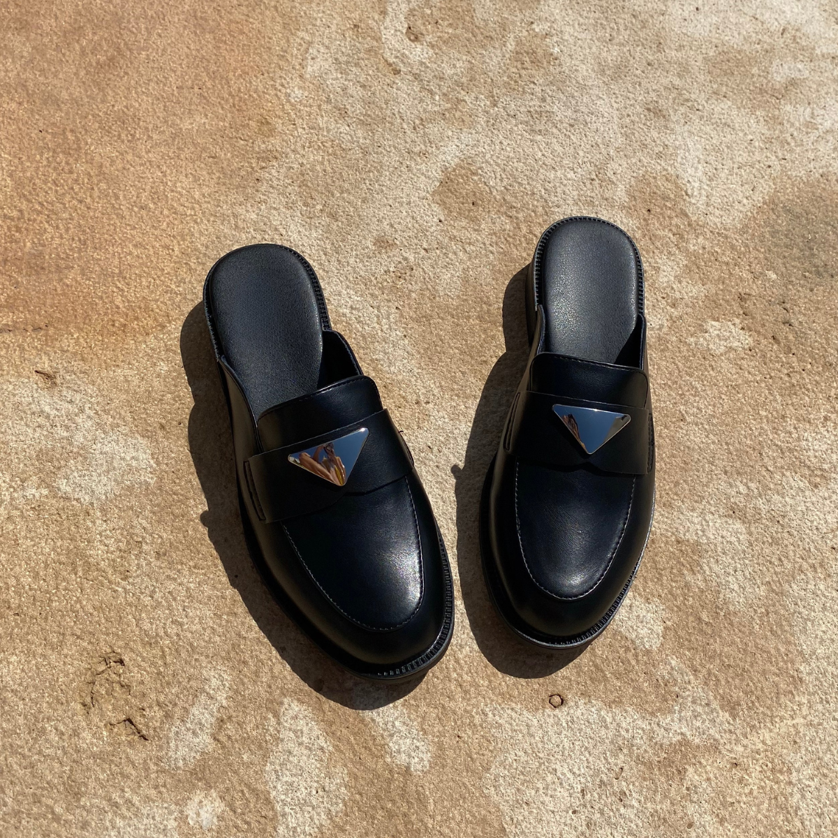 Mules avec motifs - Noir