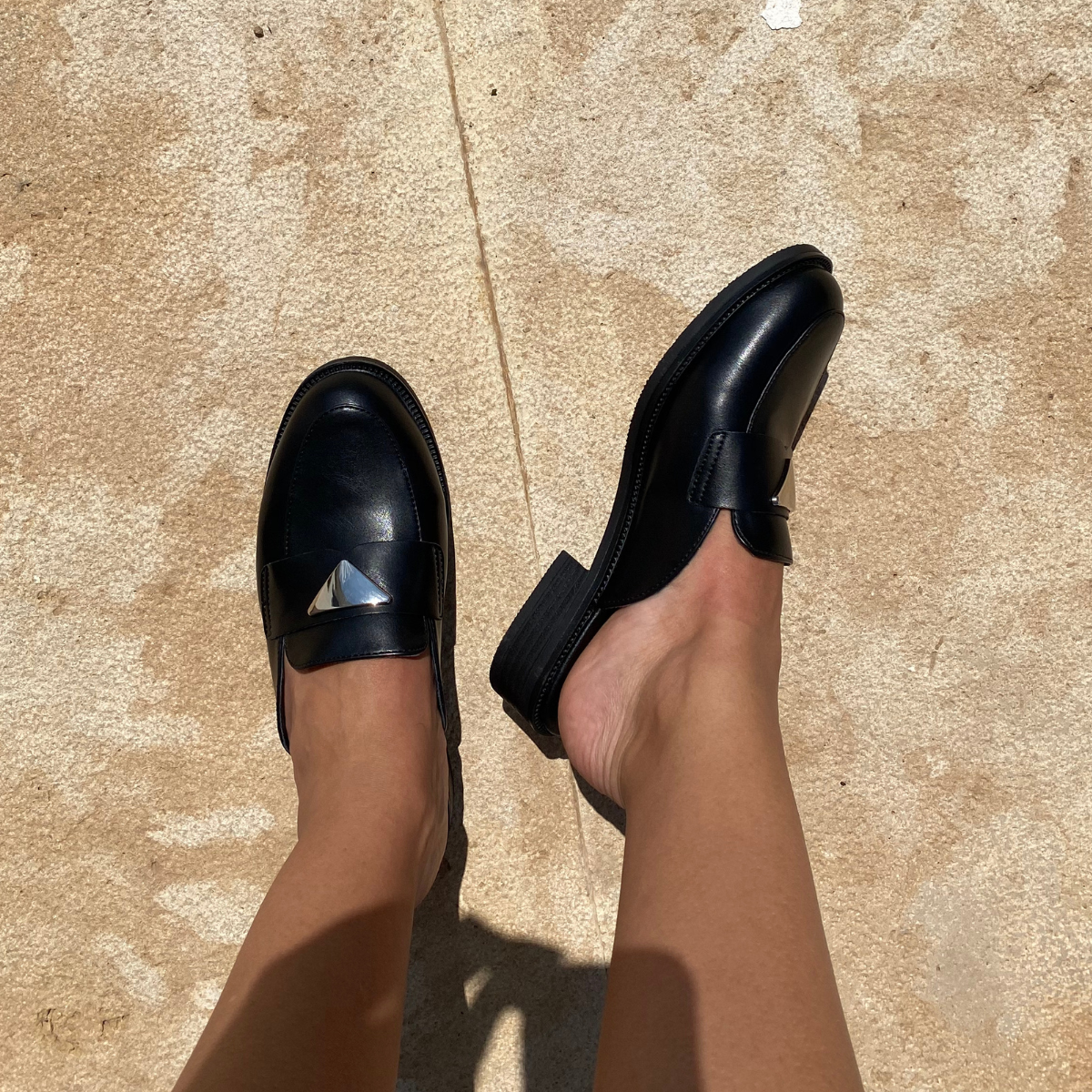 Mules avec motifs - Noir
