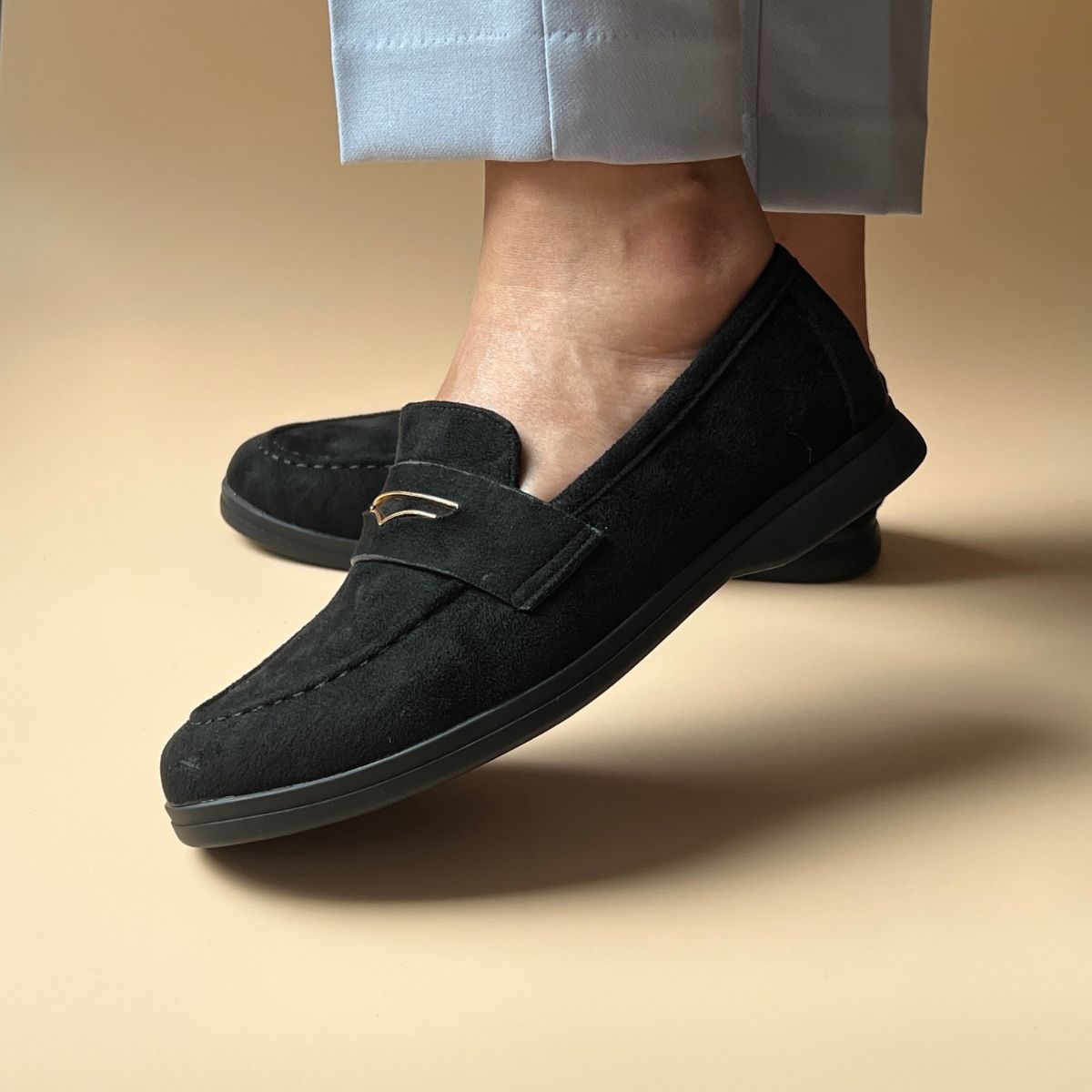 Mocassin En Daim Noir Maison Masilya mocassin-en-daim-noir-maison-masilya