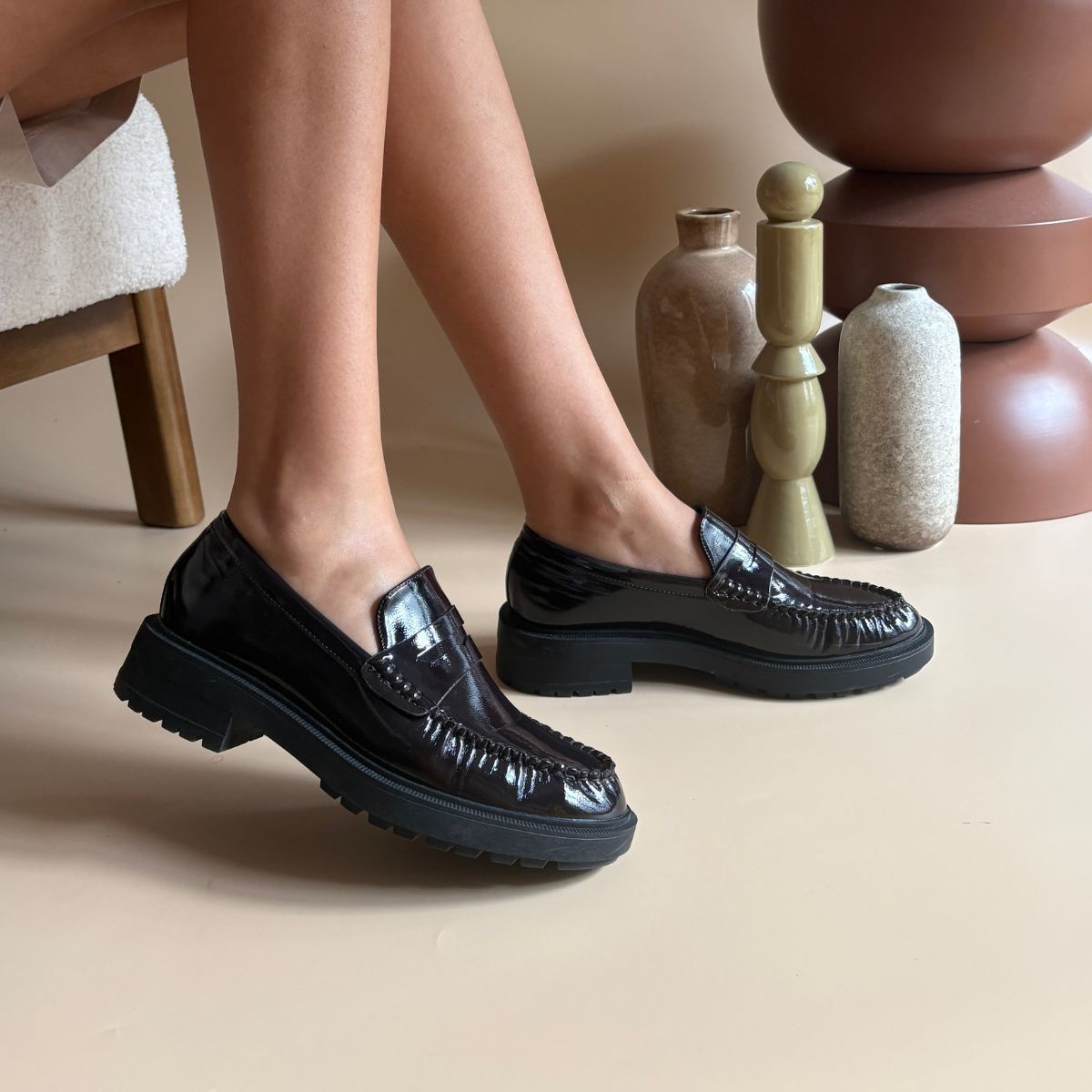 Loafers - Bordeaux foncé