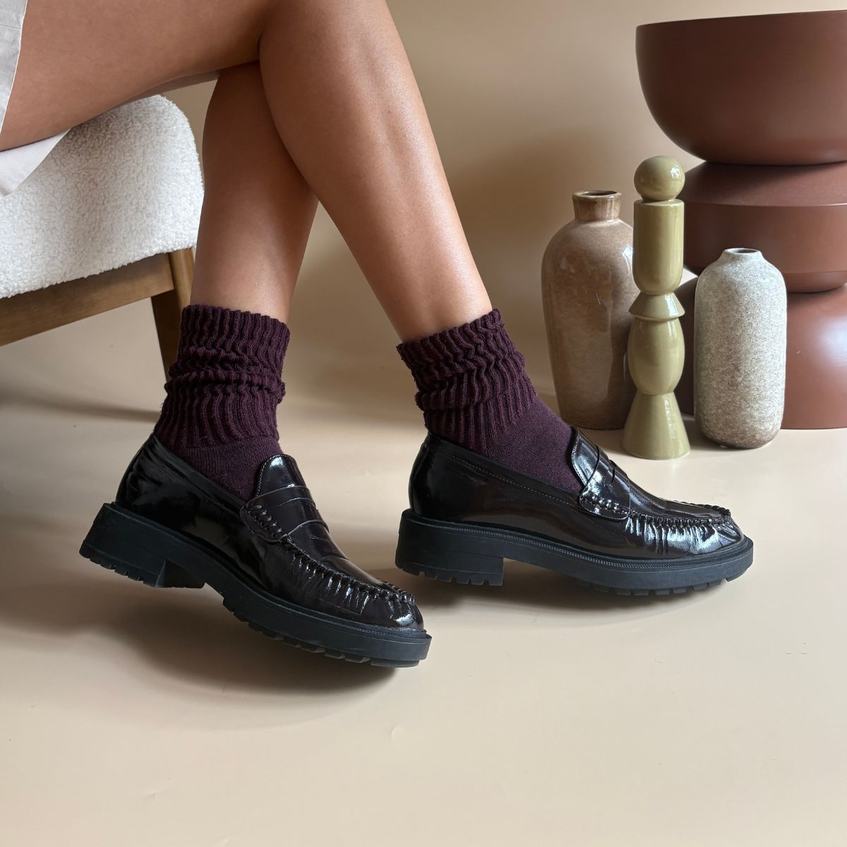 Loafers - Bordeaux foncé