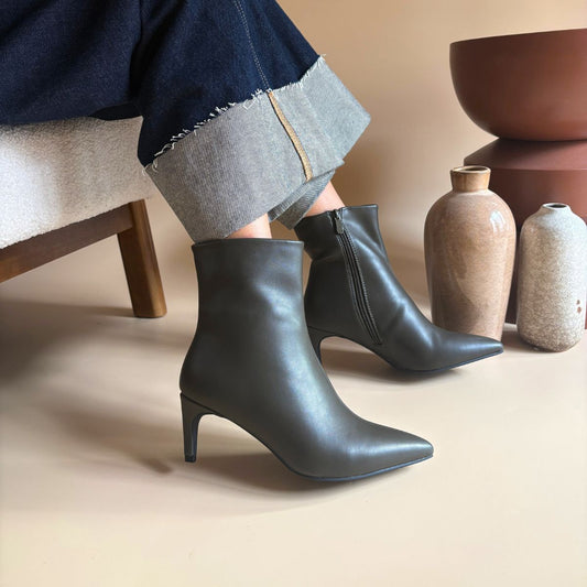 Bottines à talons - Vert Olive