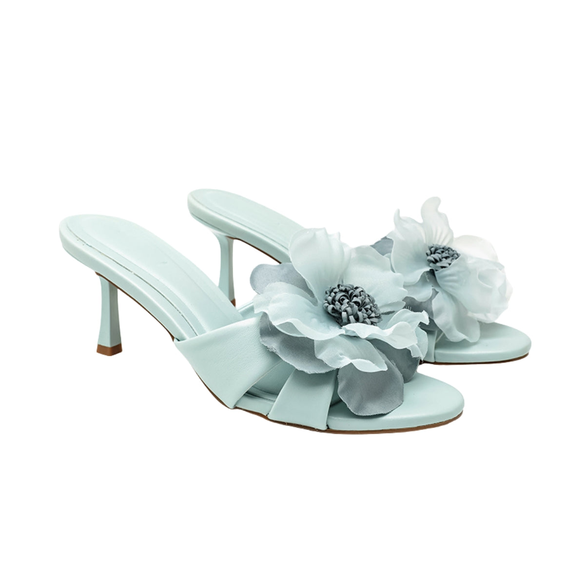 Sandale à talons  - Bleu