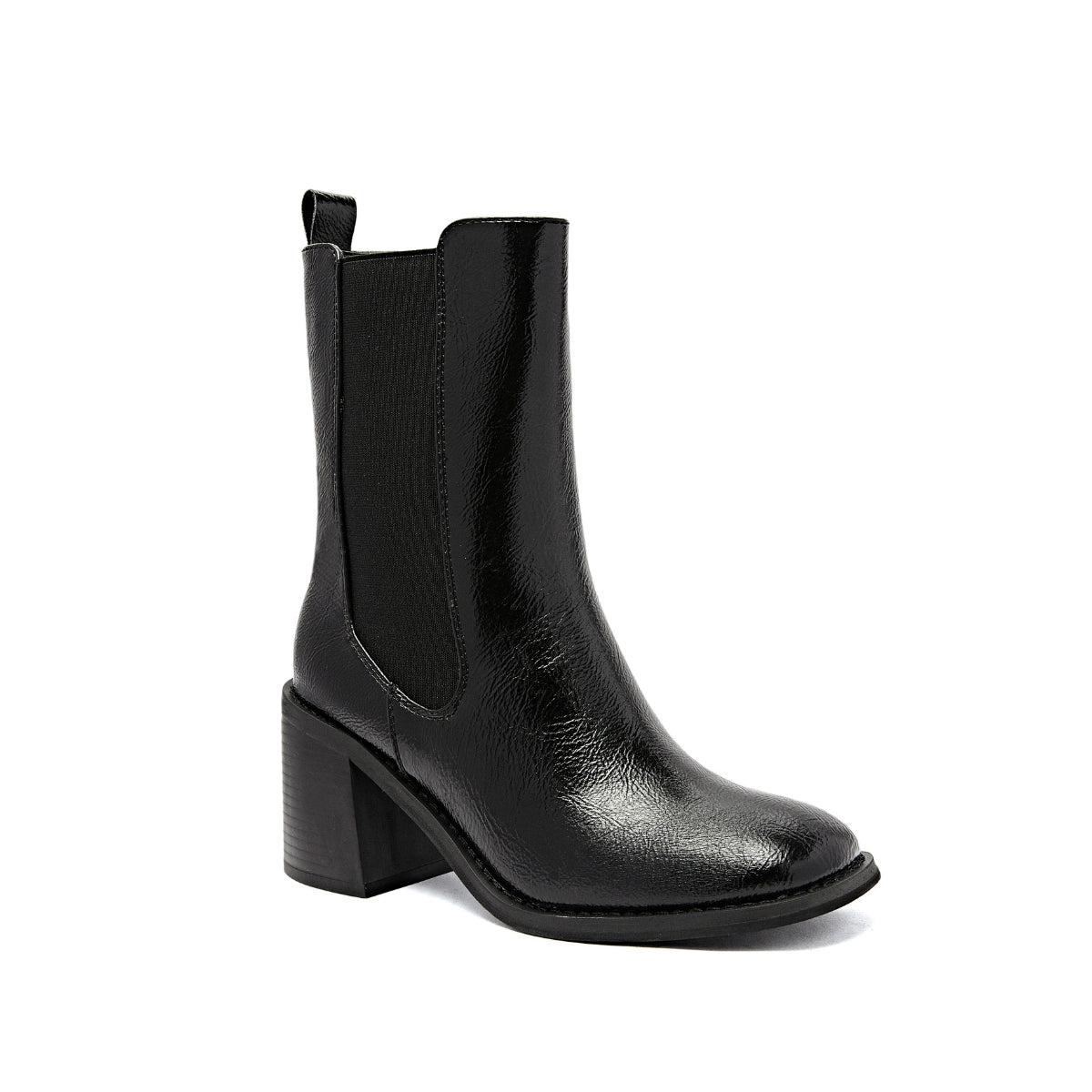 Bottines effet brillant - Noir