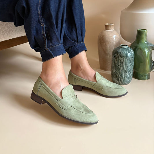 Mocassin Daim - Vert