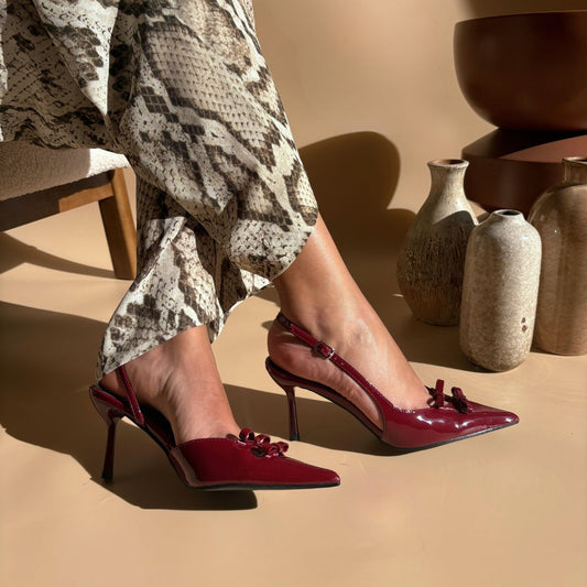Escarpin à brides - Bordeaux