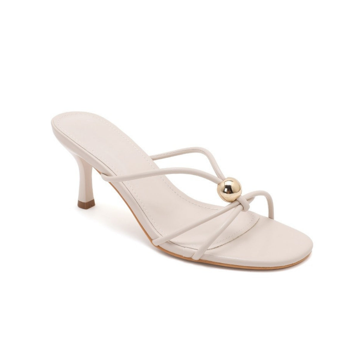 Sandale à talons  - Beige