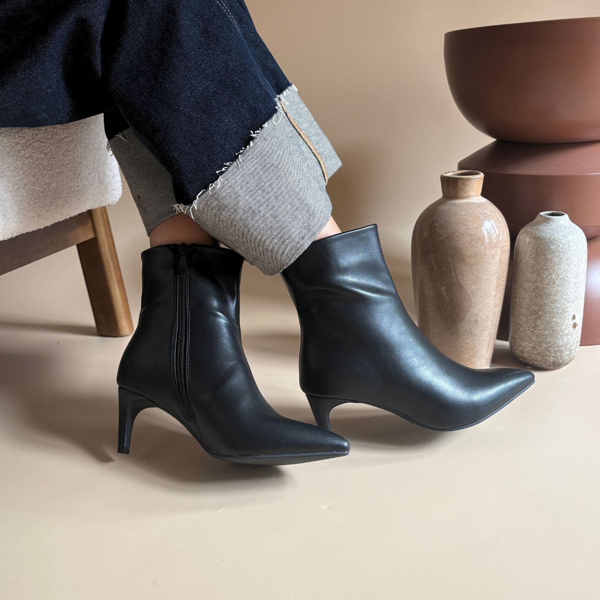 Bottines à talons - Noir