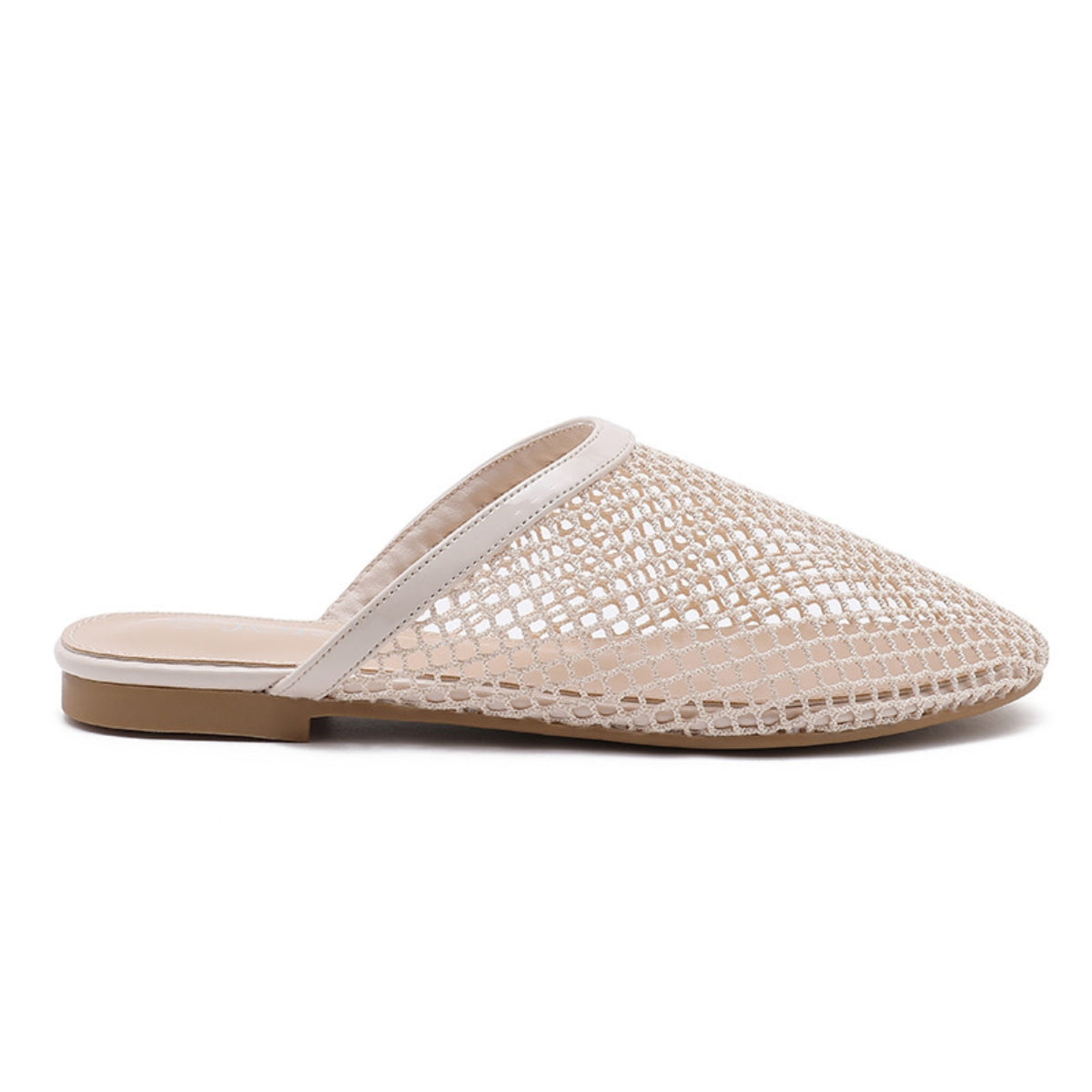 Mules en maille filet - Ecru