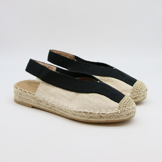 Espadrille - Beige & Noir