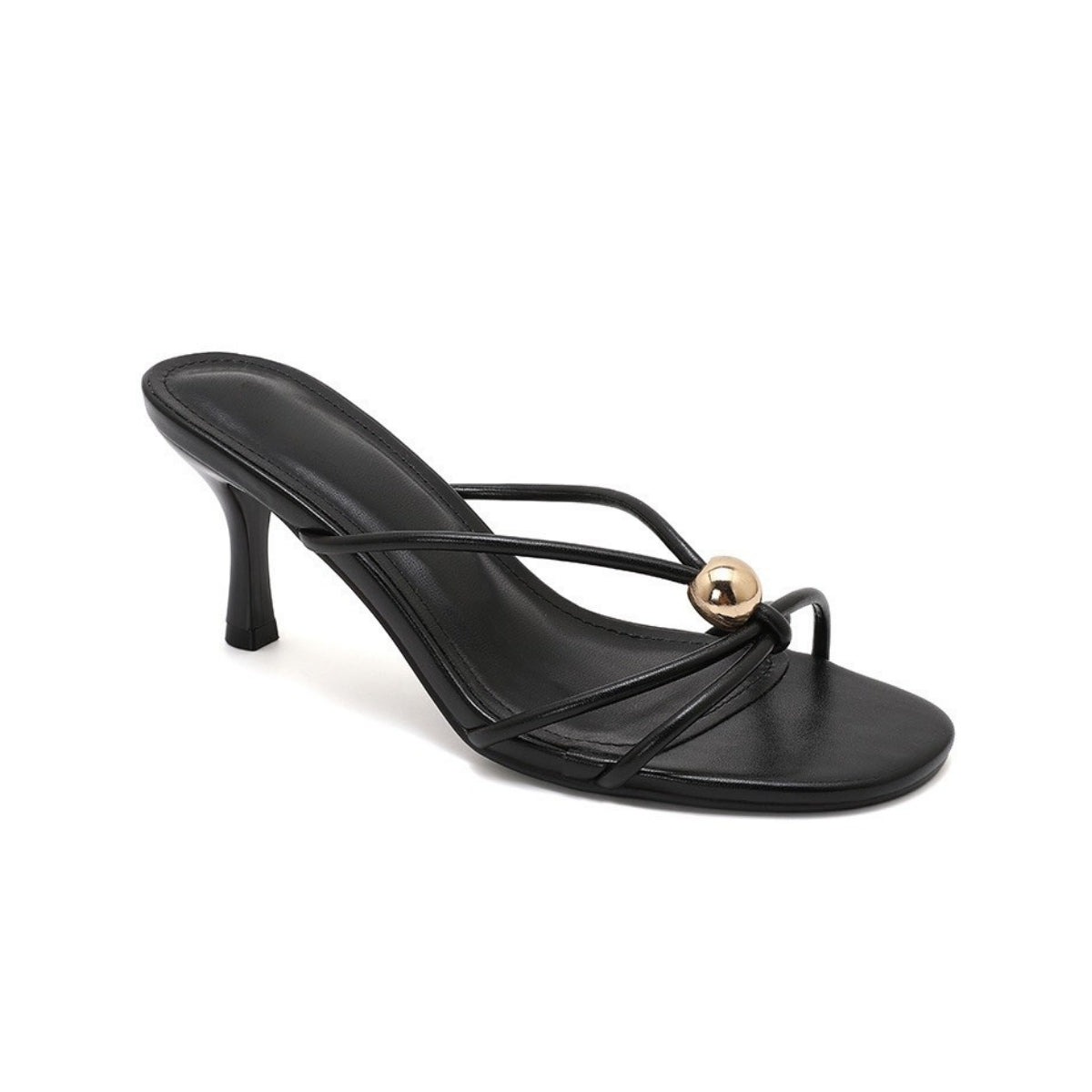 Sandale à talons  - Noir