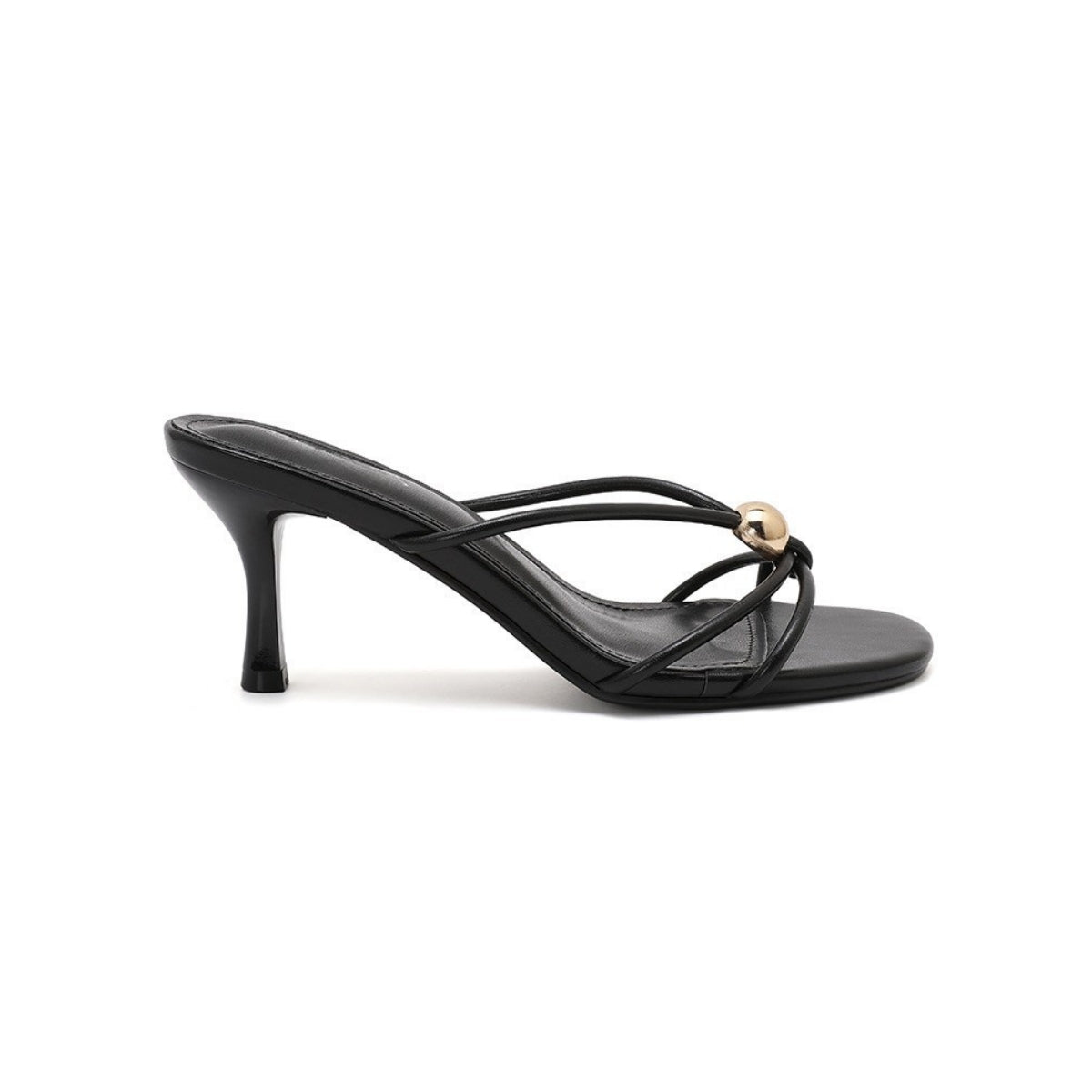 Sandale à talons  - Noir