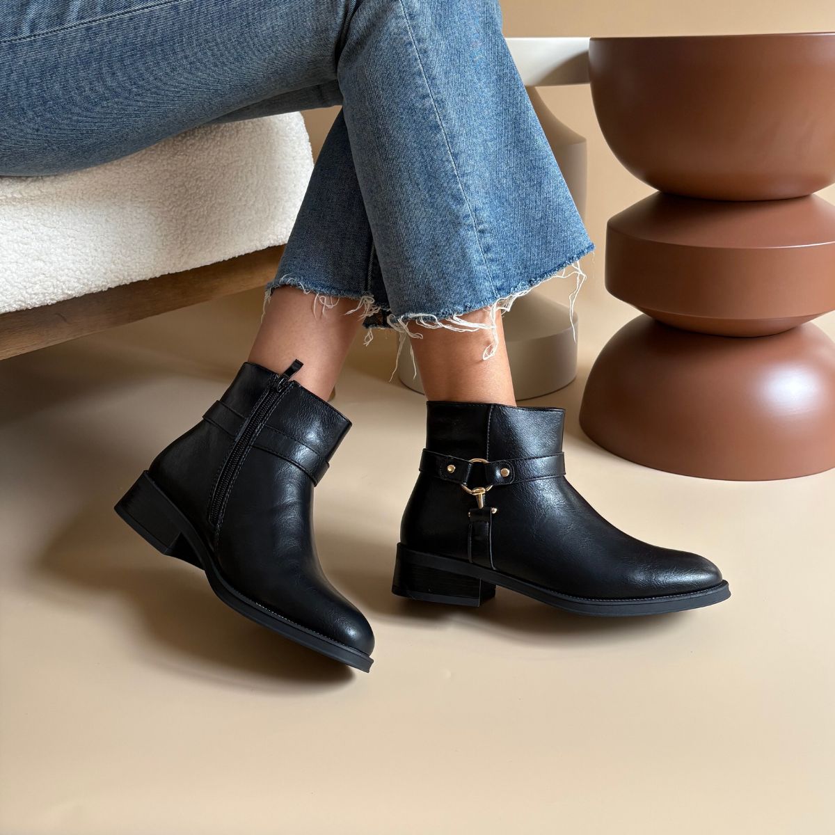 Bottines Plates - Noir