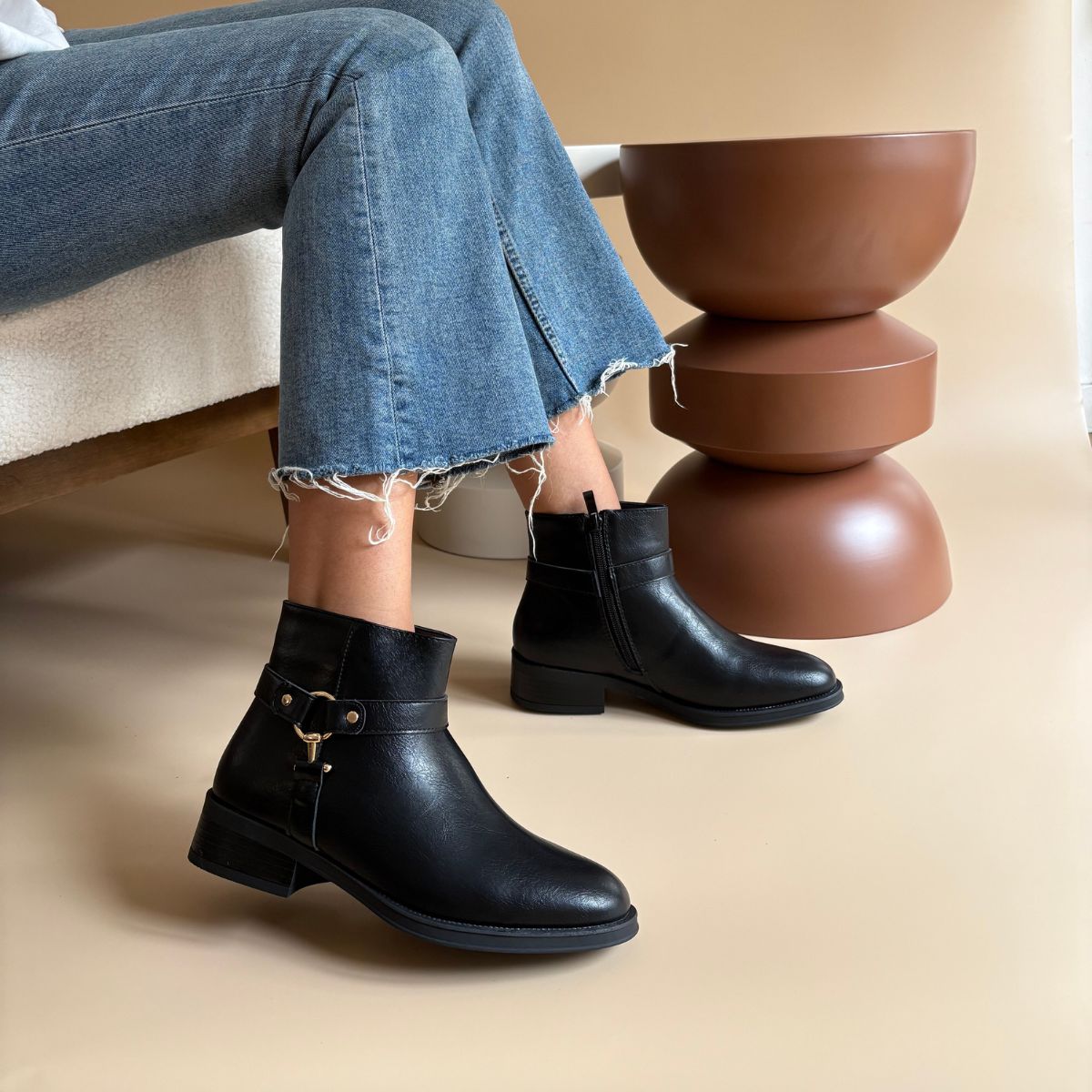 Bottines Plates - Noir