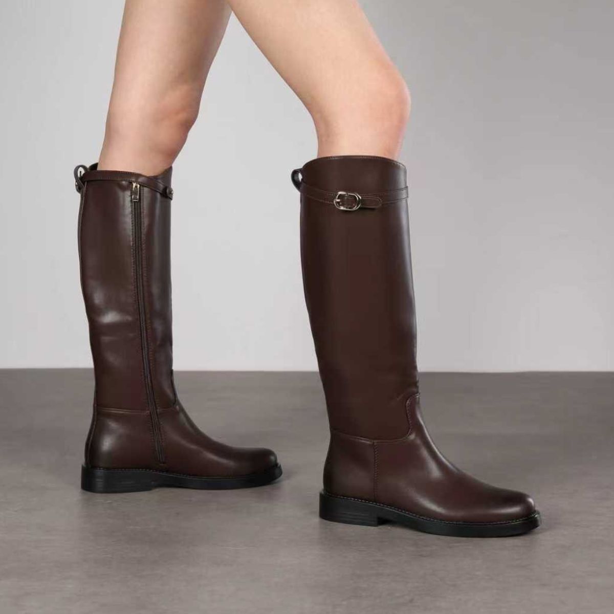 Bottes plates - Marron