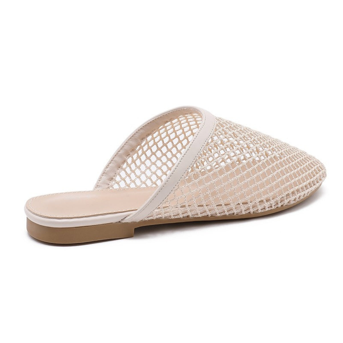 Mules en maille filet - Ecru
