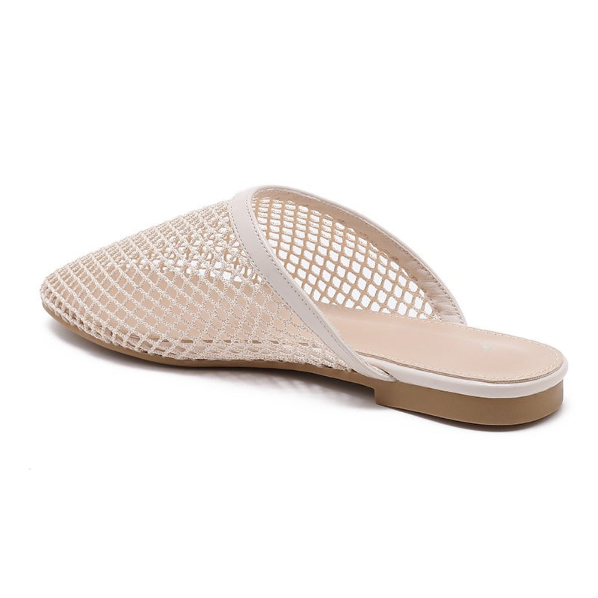 Mules en maille filet - Ecru